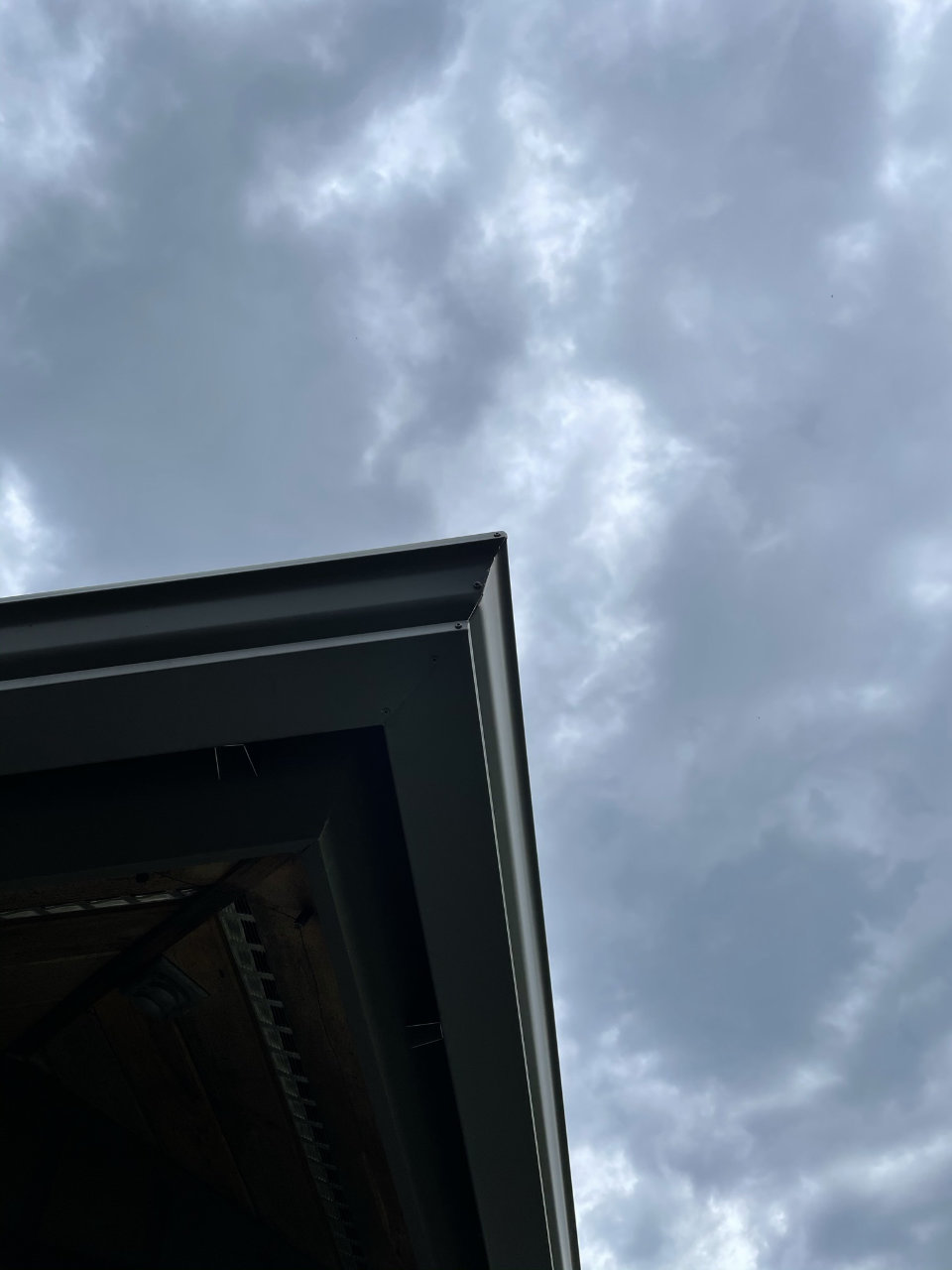 Completed gutter project view