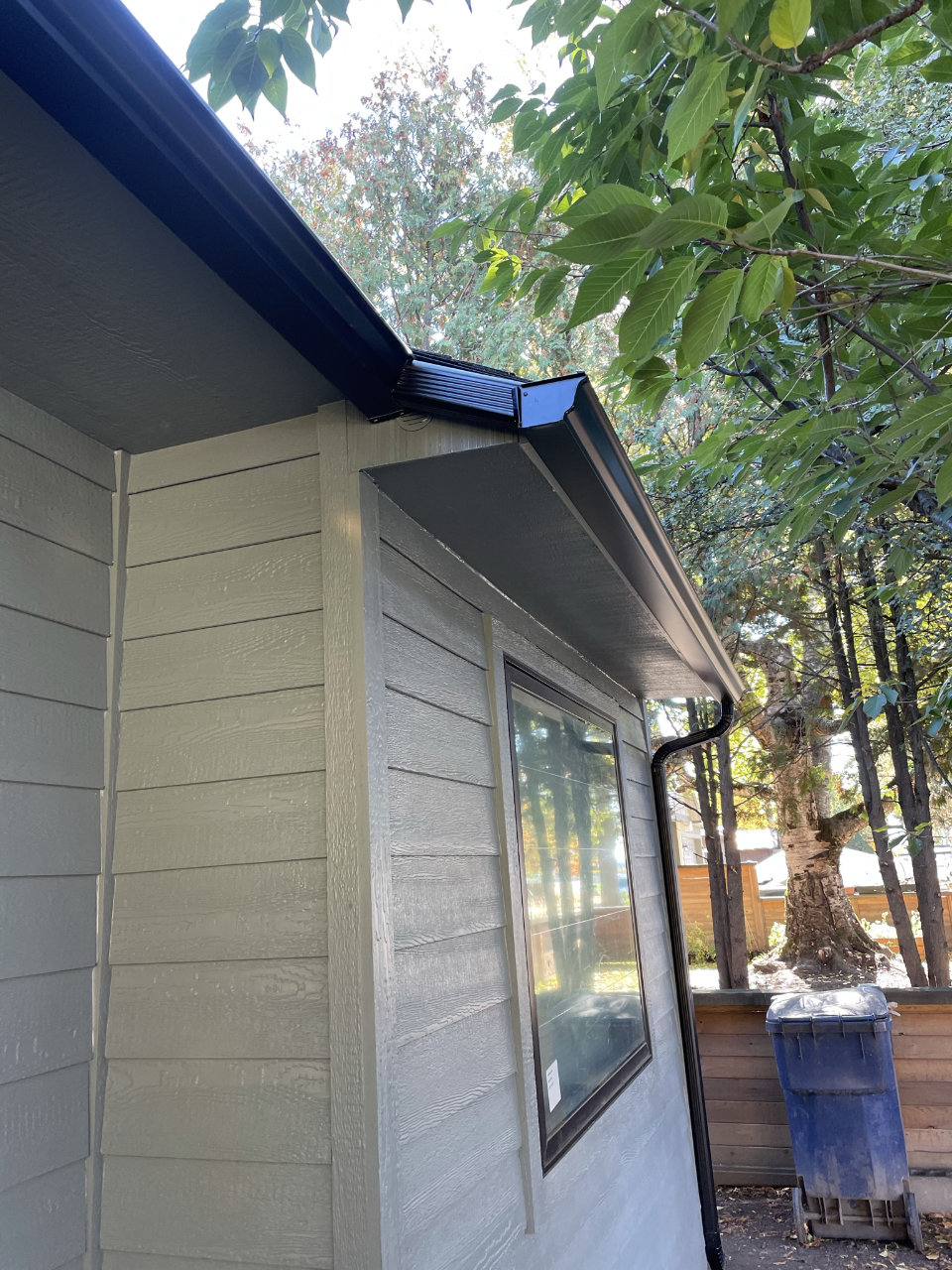 Gutter downspout installation