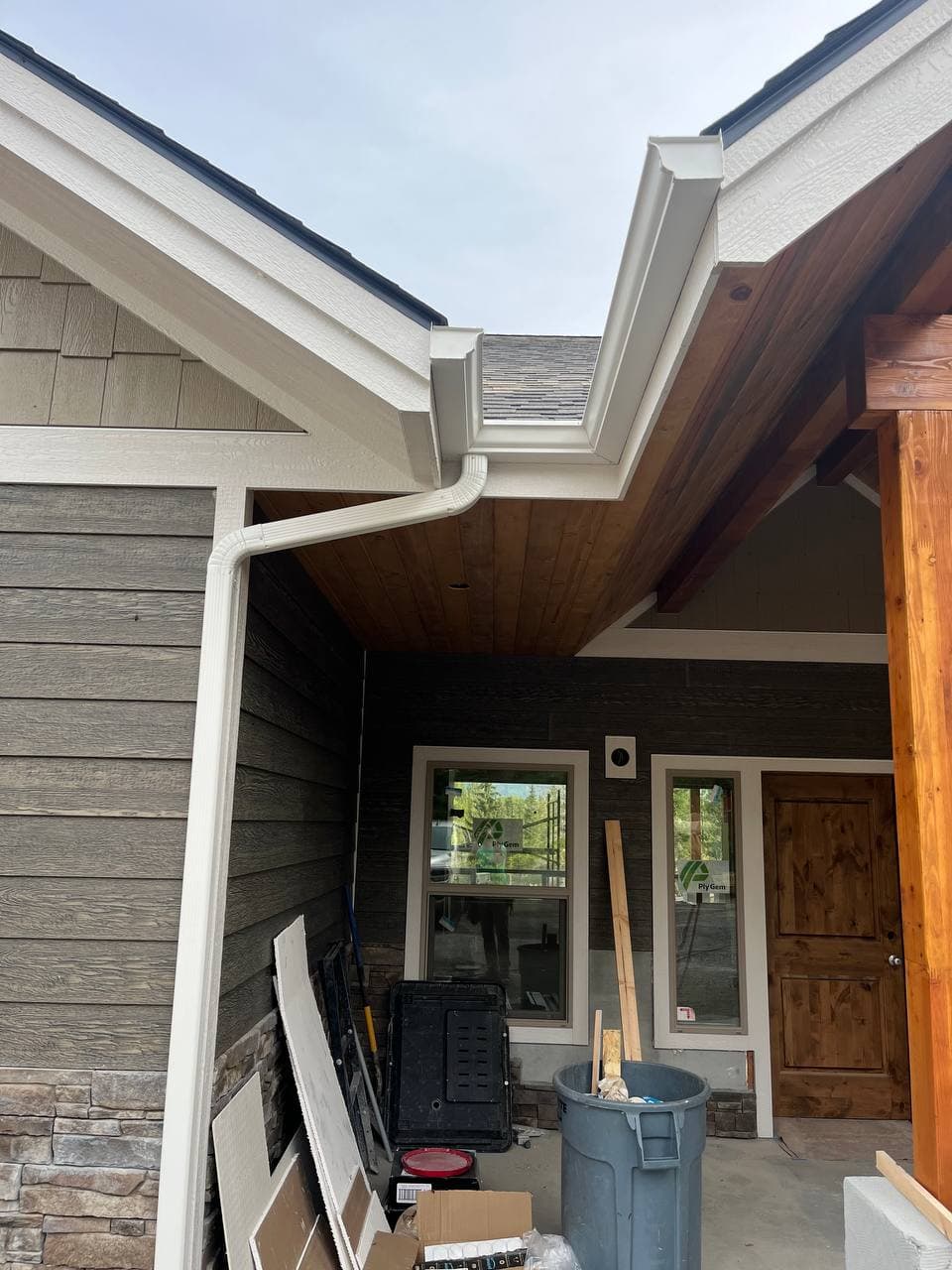 Gutter project on residential roofline